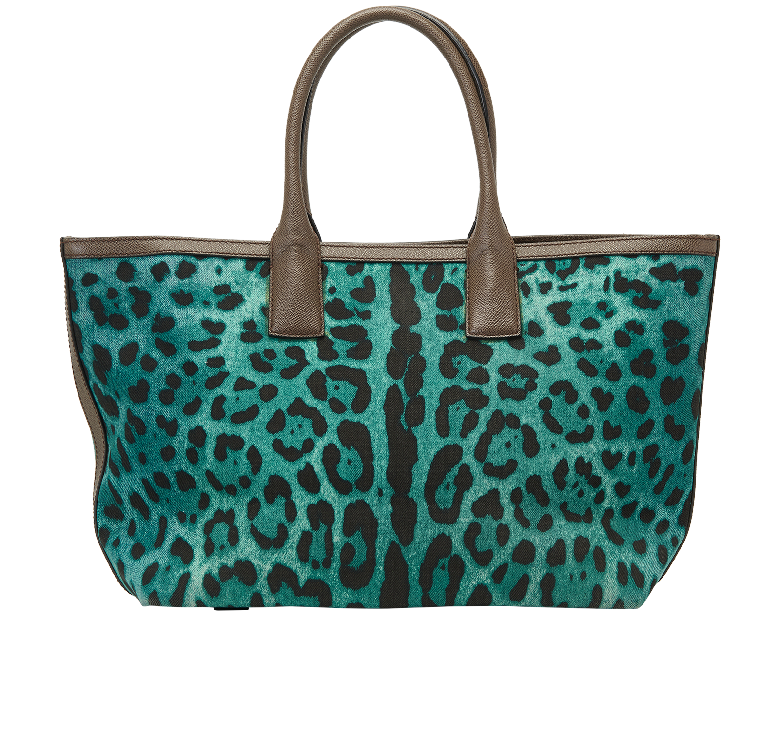 Leopard Tote, &pound;250, Handbags, Blue, Canvas, Back view